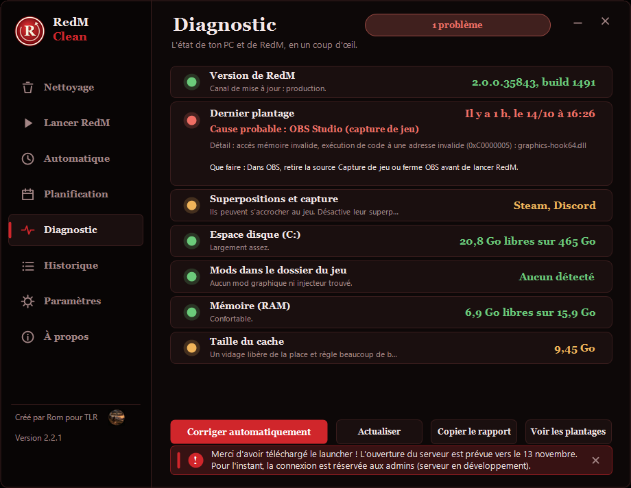 Page Diagnostic